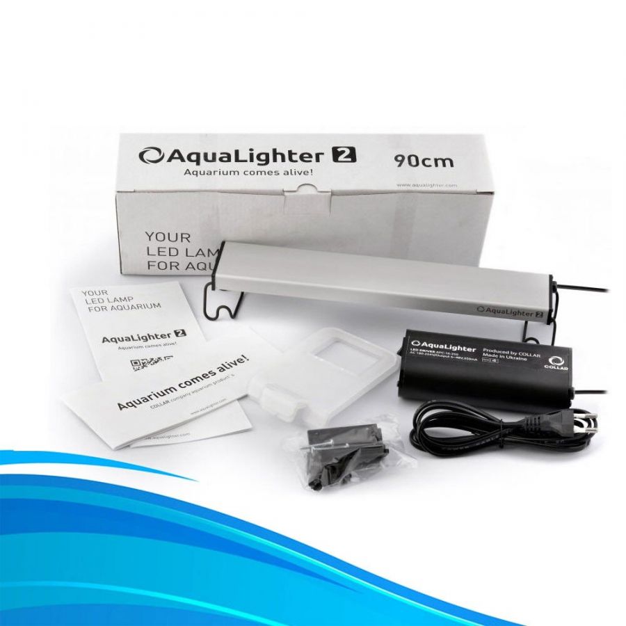 AquaLighter 2 Silver - 30cm - Éclairage LED pour aquarium Eau Douce
